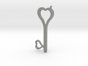 Hearts Key Necklace-25 in Gray PA12