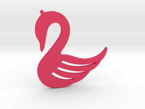 Swan Necklace-26 in Pink Processed Versatile Plastic
