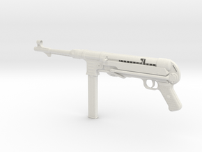 1/3rd Scale MP40 Machine Gun in White Natural Versatile Plastic