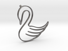 Swan Necklace-27 in Polished Nickel Steel