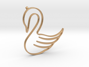 Swan Necklace-27 in Natural Bronze