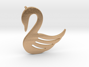 Swan Necklace-26 in Natural Bronze