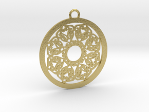 Ornamental pendant no.2 in Natural Brass