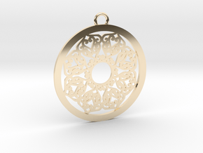 Ornamental pendant no.2 in 14k Gold Plated Brass