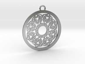 Ornamental pendant no.2 in Natural Silver
