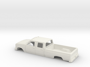 1/32 1987-91 Ford F-Series CrewCab Reg Bed Shell in White Natural Versatile Plastic