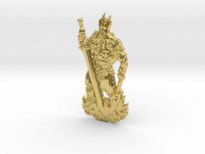 Gwyn, Lord of Sunlight - Keychain in Polished Brass