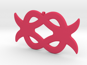 Double Tulip Necklace-32 in Pink Processed Versatile Plastic