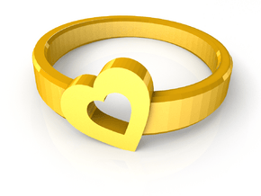 Simple Love Heart Ring - Size 5 in 14K Yellow Gold
