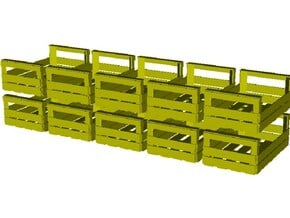 1/32 scale wooden crates x 10 in Tan Fine Detail Plastic