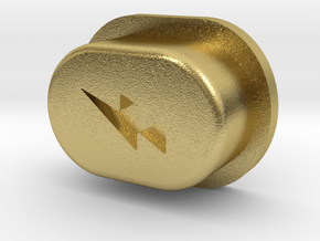 Y_mod_S Extended Button Only in Natural Brass