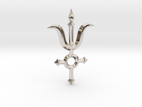 Angel Cross Pendant II in Platinum