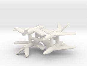 (1:350)(x4) Messerschmitt Me P.1110/II in White Natural Versatile Plastic