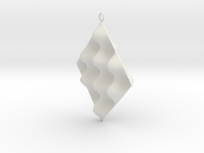 Sine Wave product Earring in White Natural Versatile Plastic
