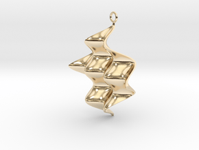 Sine Wave product Earring with sine edges. in 14k Gold Plated Brass