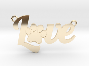 Unconditional Love II Pendant in 14k Gold Plated Brass