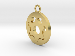 Gerotor Earring 7:6 ratio in Polished Brass