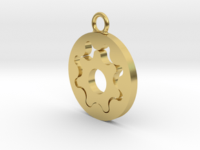 Gerotor Earring 8:7 ratio in Polished Brass