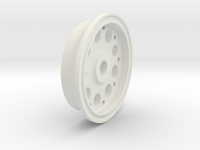 Aircraft Wheel, 1.625 in. Diameter (1l10th scale)  in White Natural Versatile Plastic: 1:8