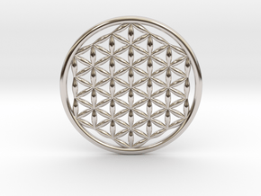 Flower Of Life (no bale) 1.4"  in Platinum