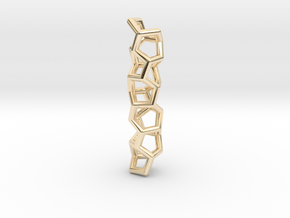 Six Membered Ring Helix I in 14K Yellow Gold