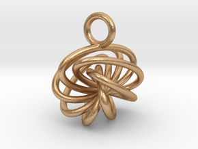 7-Knot Earring 10mm wide in Natural Bronze