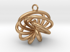 7-Knot Earring 20mm wide in Natural Bronze