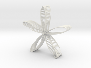 Rose Jewel Pendant(1) in White Natural Versatile Plastic