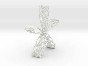 Rose Jewel Pendant(2) in White Natural Versatile Plastic