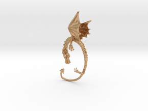 Dragon earrings  in Natural Bronze