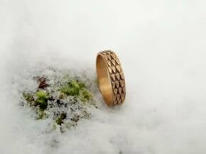 Celtic Dragon Scale Ring (Female version) in Natural Brass: 7.5 / 55.5