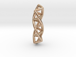 Four Membered Rings Helix in 14k Rose Gold Plated Brass