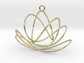 3D Spirograph projection erring 7 loops in 18K Yellow Gold