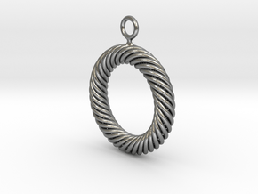 Torus Knot Earring 37 knots in Natural Silver