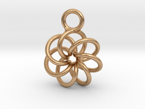 Torus Knot Earring 7 knots in Natural Bronze