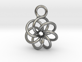 Torus Knot Earring 7 knots in Natural Silver
