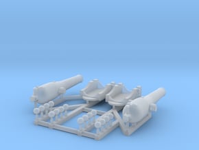 2 X 1/192 Dahlgren XI Smoothbore Cannon in Smooth Fine Detail Plastic