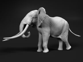 African Bush Elephant 1:12 Giant Bull in White Natural Versatile Plastic