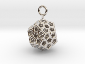 Level 2 Sierpinski Dodecahedron (small) in Platinum