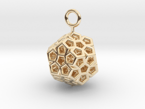 Level 2 Sierpinski Dodecahedron (small) in 14K Yellow Gold