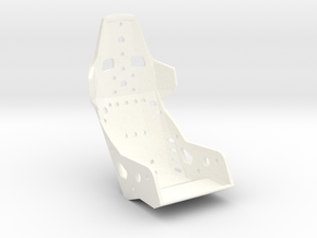 Aluminum 1:12 Racing Seat in White Processed Versatile Plastic