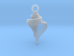 Shell Pendant in Smooth Fine Detail Plastic