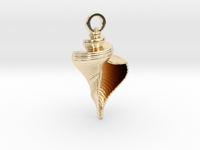 Shell Pendant in 14k Gold Plated Brass