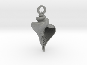 Shell Pendant in Gray PA12