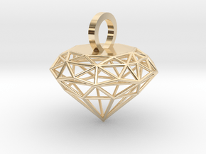 Wire Diamond Pendant in 14K Yellow Gold