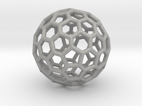Goldberg polyhedron GP(2, 1) in Aluminum: Extra Small