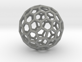 Goldberg polyhedron GP(2, 1) in Gray PA12: Extra Small