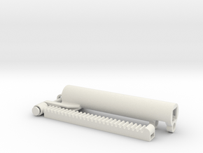 Gearrack actuator V3.1 Stroke 8.5 Studs in White Natural Versatile Plastic