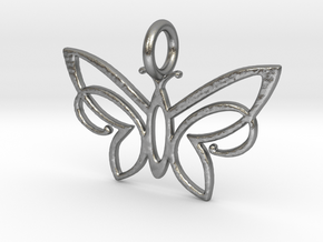 KAP crust winged Butterfly in Natural Silver