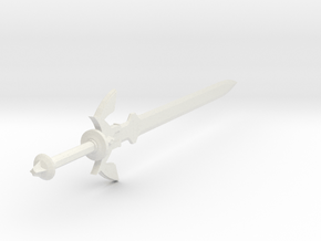 1:12 Miniature Master Sword  in White Natural Versatile Plastic: 1:12